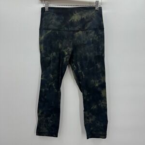 Lululemon Align Crop 21"‎ Diamond Dye Graphite Grey Bronze Green in Size 8